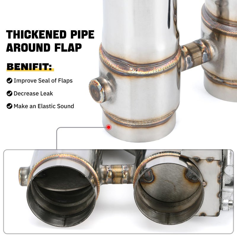 PQY Universal 2.5 Inch Stainless Steel Exhaust Pipe Kit - Image 3